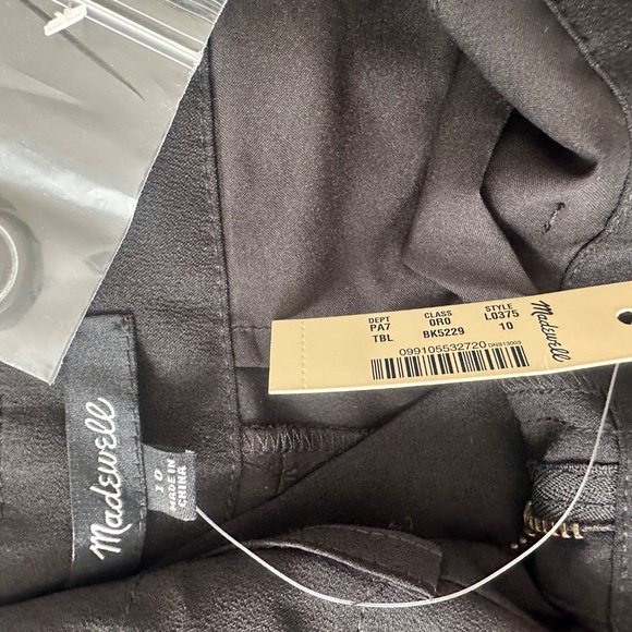 Madewell Black Paperbag style pants size 10 - Picture 4 of 4